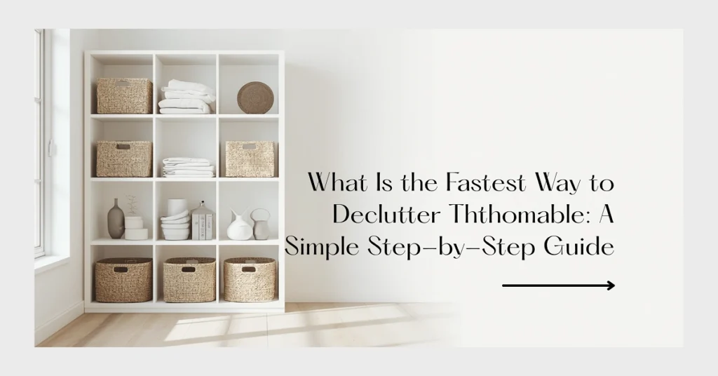 what is the fastest way to declutter ththomable